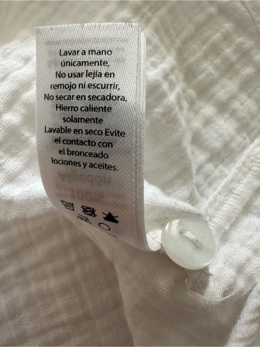 Sea Level Australia White Button-Down Cotton Gauze Shirt, size large - Picture 13 of 14